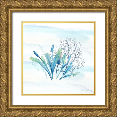 Great Blue Sea VII Gold Ornate Wood Framed Art Print with Double Matting by Coulter, Cynthia