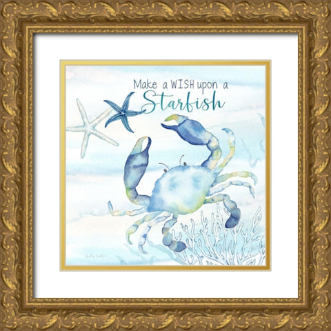 Great Blue Sea XXII Gold Ornate Wood Framed Art Print with Double Matting by Coulter, Cynthia
