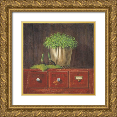 Persil Gold Ornate Wood Framed Art Print with Double Matting by Fisk, Arnie