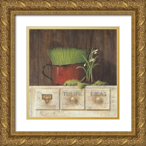 Lilas Gold Ornate Wood Framed Art Print with Double Matting by Fisk, Arnie