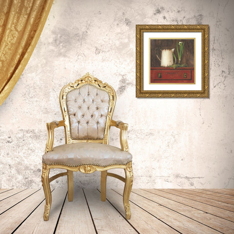 Jonquille Gold Ornate Wood Framed Art Print with Double Matting by Fisk, Arnie