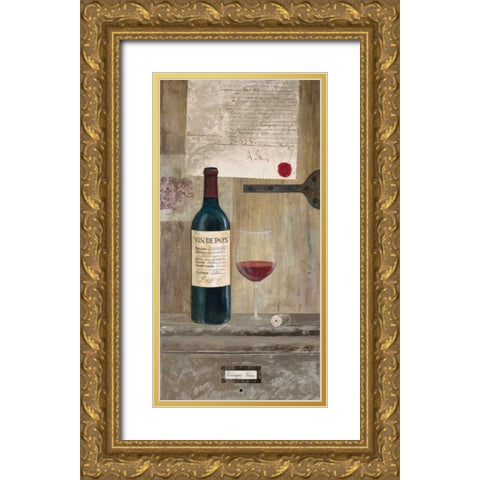 A Good Vintage - Red Gold Ornate Wood Framed Art Print with Double Matting by Fisk, Arnie