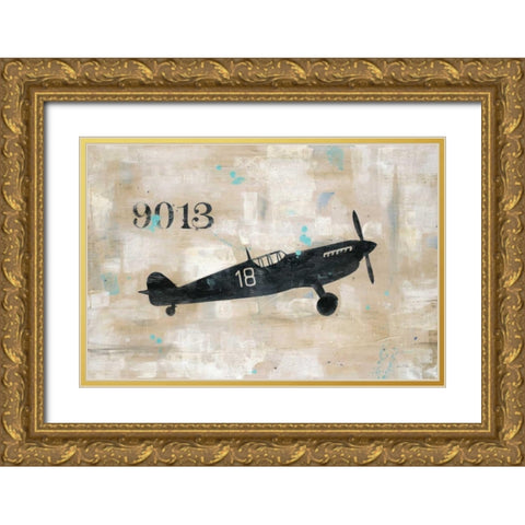 Fighter 18 Gold Ornate Wood Framed Art Print with Double Matting by Fisk, Arnie