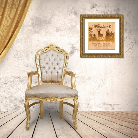 Wander and Explore Gold Ornate Wood Framed Art Print with Double Matting by Fisk, Arnie