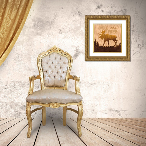 Wild and Free Gold Ornate Wood Framed Art Print with Double Matting by Fisk, Arnie