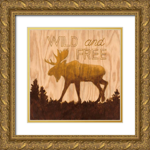 Wild and Free Gold Ornate Wood Framed Art Print with Double Matting by Fisk, Arnie