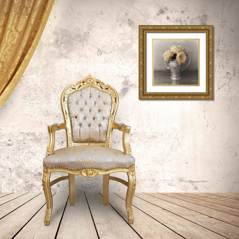 Trois Roses  Gold Ornate Wood Framed Art Print with Double Matting by Atria, Cristin
