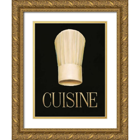 Gourmet Chef Gold Ornate Wood Framed Art Print with Double Matting by Fabiano, Marco