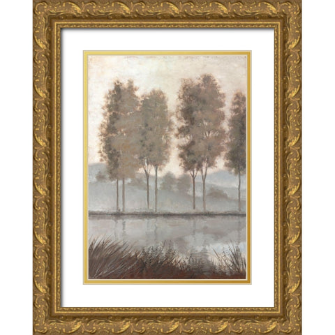 Morning View 1 Gold Ornate Wood Framed Art Print with Double Matting by McGannon, Jill Schultz