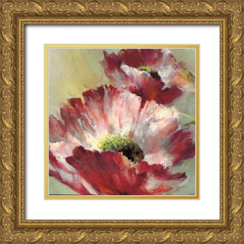 Lush Poppy Gold Ornate Wood Framed Art Print with Double Matting by Heighton, Brent