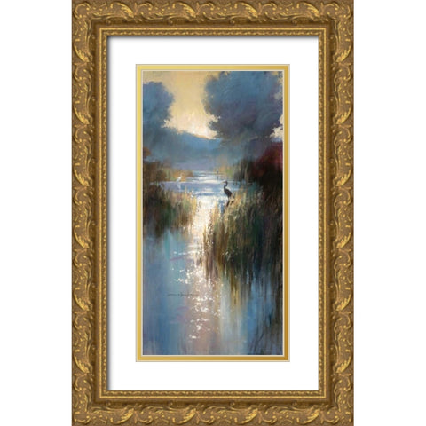 Peaceful Everglades 2 Gold Ornate Wood Framed Art Print with Double Matting by Heighton, Brent