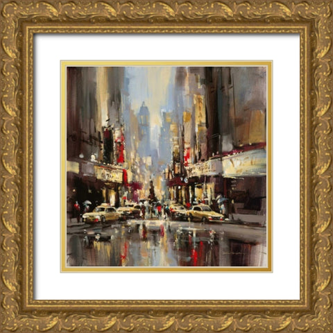 City Impression Gold Ornate Wood Framed Art Print with Double Matting by Heighton, Brent