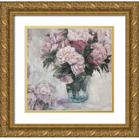English Esttae Bouquette Gold Ornate Wood Framed Art Print with Double Matting by Theodosiou, Matina