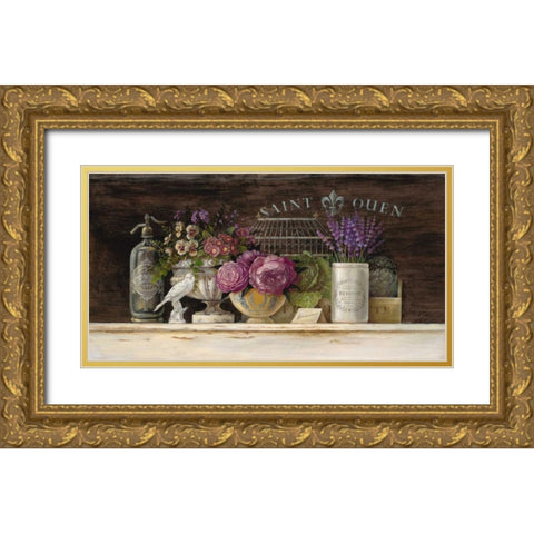 Saint Ouen Vignette Gold Ornate Wood Framed Art Print with Double Matting by Staehling, Angela