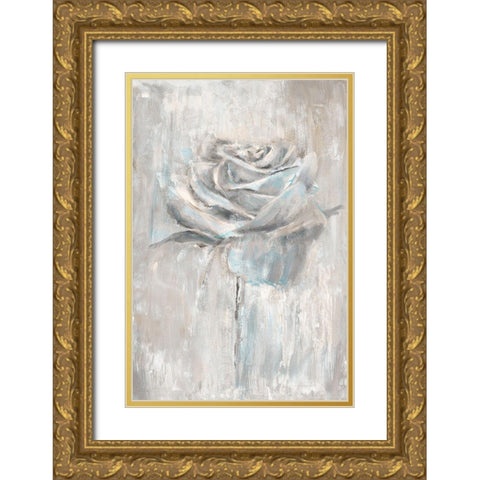 Painterly Rose Gold Ornate Wood Framed Art Print with Double Matting by Gold, Lora
