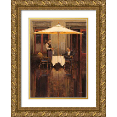 Cocktail Vignette Gold Ornate Wood Framed Art Print with Double Matting by Lynch, Brent