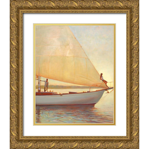 After Glow Gold Ornate Wood Framed Art Print with Double Matting by Lynch, Brent