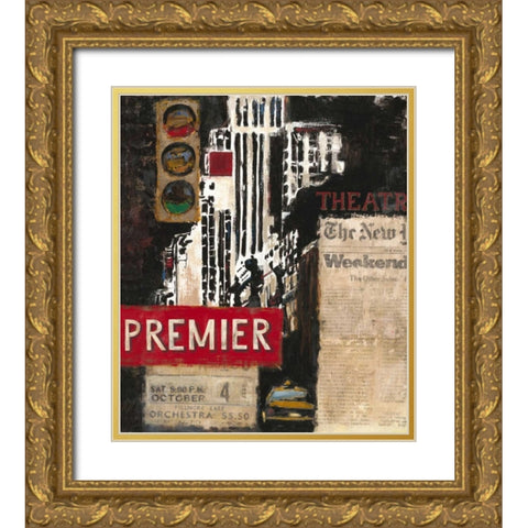 Theater Premier Gold Ornate Wood Framed Art Print with Double Matting by Sullivan, Myles