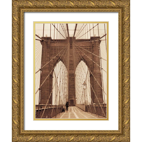 The Promenade Gold Ornate Wood Framed Art Print with Double Matting by Gleyzer, Sasha