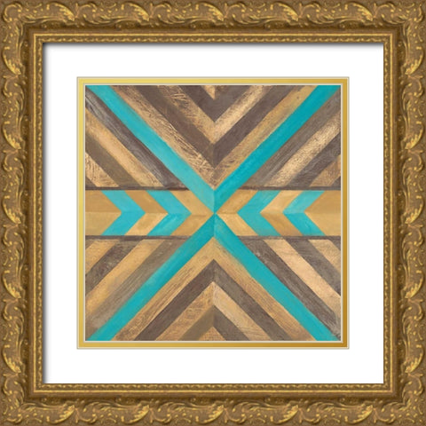 Southwestern Navajo 2 Gold Ornate Wood Framed Art Print with Double Matting by Ioco, Filippo