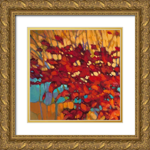 Abstract Autumn 1 Gold Ornate Wood Framed Art Print with Double Matting by J., Charles