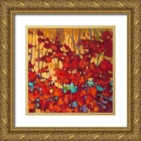 Abstract Autumn 2 Gold Ornate Wood Framed Art Print with Double Matting by J., Charles
