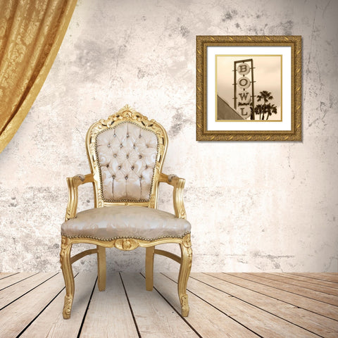 Bowl Sign Gold Ornate Wood Framed Art Print with Double Matting by Robertson, Walter