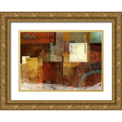Earth Dance 1 Gold Ornate Wood Framed Art Print with Double Matting by Roko, Ken