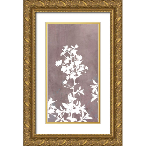 Blossom Branch Panel 2 Gold Ornate Wood Framed Art Print with Double Matting by Roko, Ken
