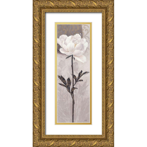 Elegant Bloom 1 Gold Ornate Wood Framed Art Print with Double Matting by Stoyanov