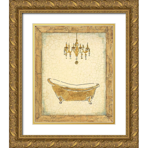 Golden Relaxation Gold Ornate Wood Framed Art Print with Double Matting by Studio