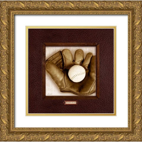 Vintage Baseball Gold Ornate Wood Framed Art Print with Double Matting by Appleman, Sam