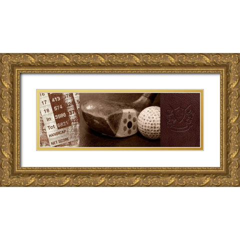Vintage Golf Gold Ornate Wood Framed Art Print with Double Matting by Appleman, Sam
