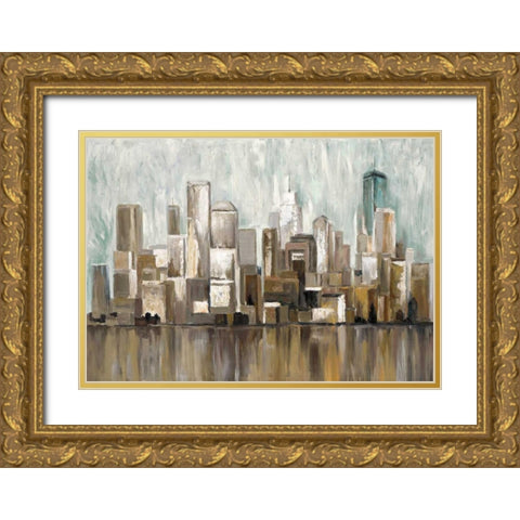 City Scape 2 Gold Ornate Wood Framed Art Print with Double Matting by Art Atelier Alliance
