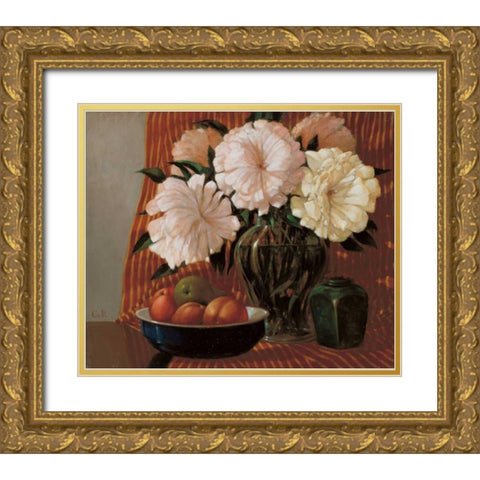 Stillife  Gold Ornate Wood Framed Art Print with Double Matting by van Rooijen, Carel