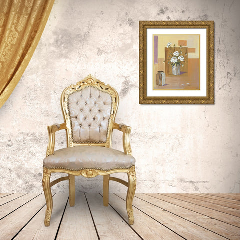 Say it with flowers I Gold Ornate Wood Framed Art Print with Double Matting by Schottler, Katharina