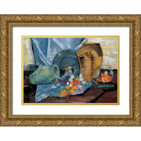Still life I Gold Ornate Wood Framed Art Print with Double Matting by Cruysberg, Marijke