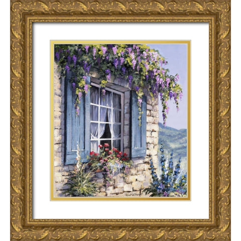 Window I Gold Ornate Wood Framed Art Print with Double Matting by Withaar, Reint