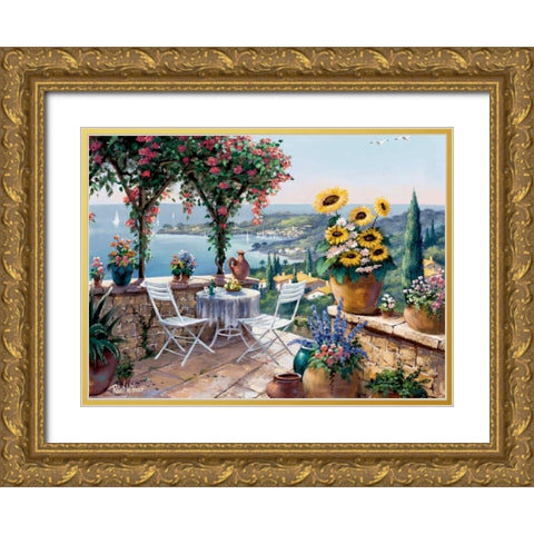 Moments of meditation Gold Ornate Wood Framed Art Print with Double Matting by Withaar, Reint