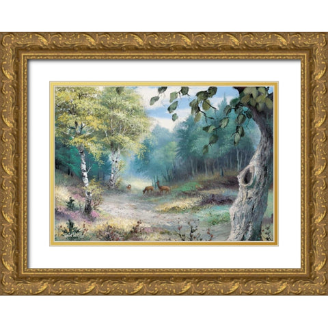Wonderful world Gold Ornate Wood Framed Art Print with Double Matting by Withaar, Reint