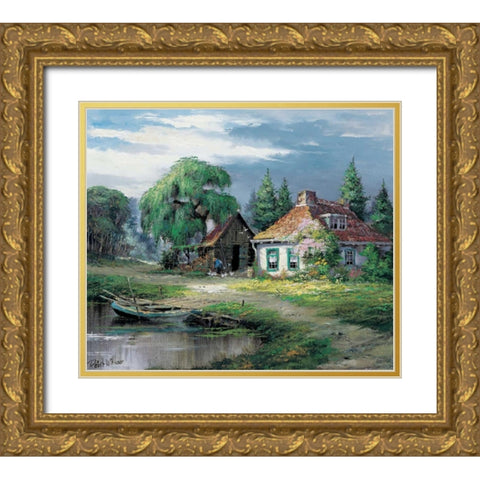 A house of our own Gold Ornate Wood Framed Art Print with Double Matting by Withaar, Reint
