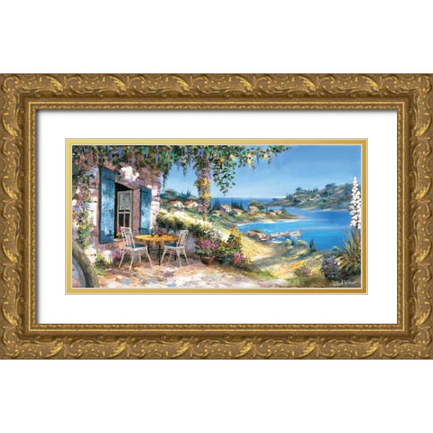 Lovely panorama Gold Ornate Wood Framed Art Print with Double Matting by Withaar, Reint