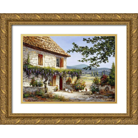 House of rest II Gold Ornate Wood Framed Art Print with Double Matting by Withaar, Reint