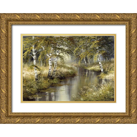 Forest creation Gold Ornate Wood Framed Art Print with Double Matting by Withaar, Reint