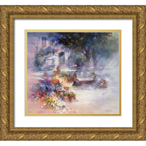 Dream world Gold Ornate Wood Framed Art Print with Double Matting by Haenraets, Willem