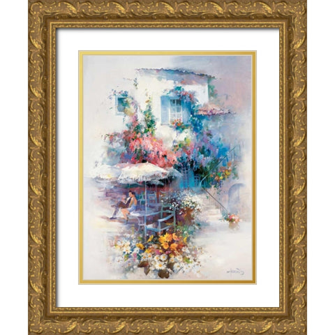 Summer gold Gold Ornate Wood Framed Art Print with Double Matting by Haenraets, Willem