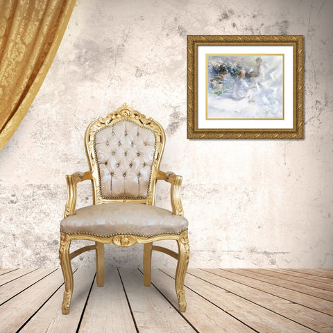 Sisters Gold Ornate Wood Framed Art Print with Double Matting by Haenraets, Willem