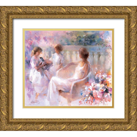 Our kitten Gold Ornate Wood Framed Art Print with Double Matting by Haenraets, Willem