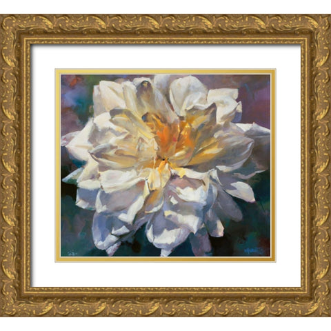 Flower II Gold Ornate Wood Framed Art Print with Double Matting by Haenraets, Willem