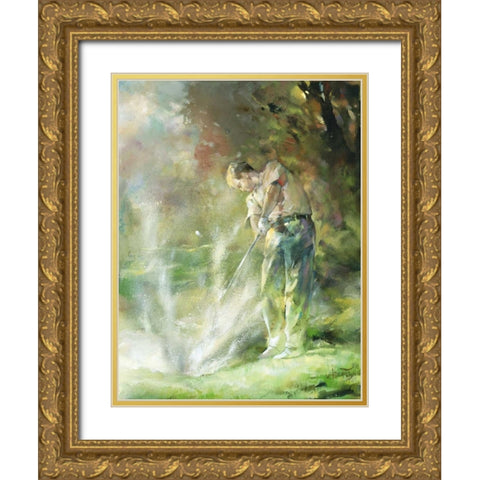 A perfect strike Gold Ornate Wood Framed Art Print with Double Matting by Haenraets, Willem